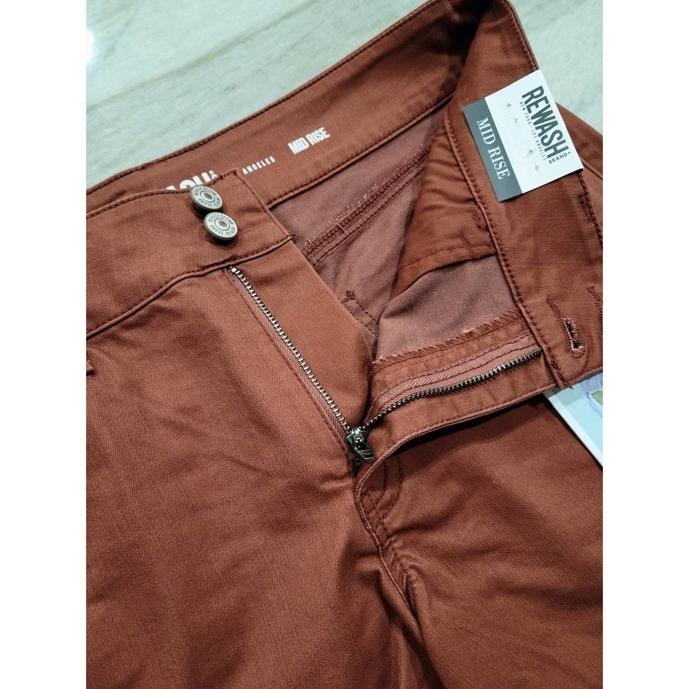 Rewash Rust Mom Shorts Mid Rise Cuffed Denim NWT - Picture 7 of 12